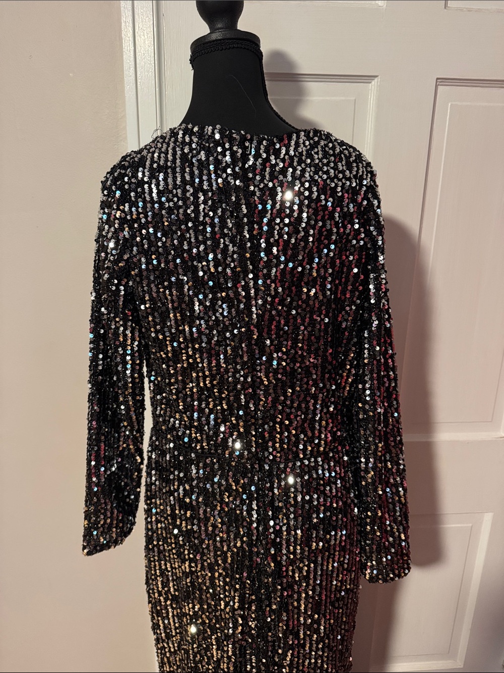Ieena for Mac Duggal NWT Gown 26445 Sequined Long Sleeve Evening Formal Gala 10 - Picture 9 of 15